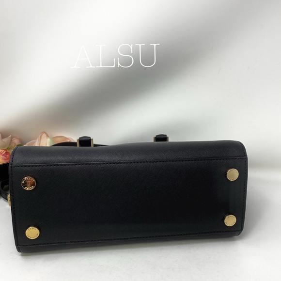 Michael Kors Selma Medium Top ZIP Satchel Le Black - Picture 4 of 8